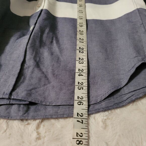 J Crew Shirt Mens Size Small Blue White Color Block Preppy Button Up - Picture 8 of 9